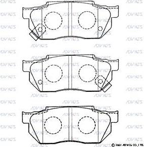 Advics SN424P - Kit de plaquettes de frein, frein à disque cwaw.fr