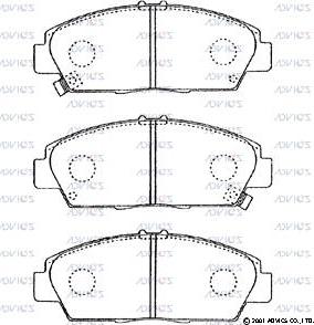 Advics SN428P - Kit de plaquettes de frein, frein à disque cwaw.fr