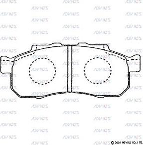 Advics SN422 - Kit de plaquettes de frein, frein à disque cwaw.fr