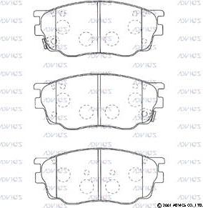 Advics SN599P - Kit de plaquettes de frein, frein à disque cwaw.fr