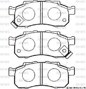 Advics SN569P - Kit de plaquettes de frein, frein à disque cwaw.fr