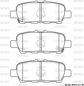 Advics SN509P - Kit de plaquettes de frein, frein à disque cwaw.fr