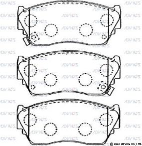 Advics SN580P - Kit de plaquettes de frein, frein à disque cwaw.fr