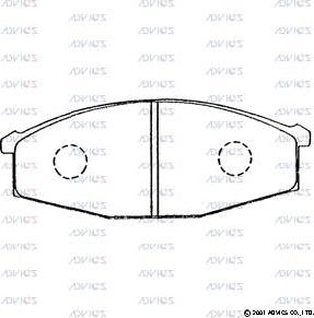 Advics SN539 - Kit de plaquettes de frein, frein à disque cwaw.fr