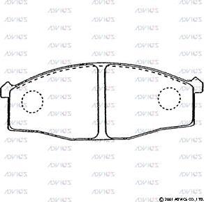 Advics SN574 - Kit de plaquettes de frein, frein à disque cwaw.fr