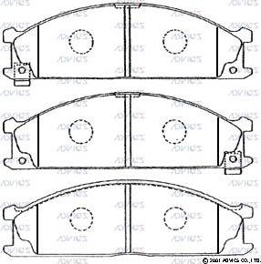 Advics SN575P - Kit de plaquettes de frein, frein à disque cwaw.fr