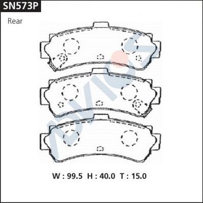 Advics SN573P - Kit de plaquettes de frein, frein à disque cwaw.fr