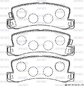 Advics SN648P - Kit de plaquettes de frein, frein à disque cwaw.fr