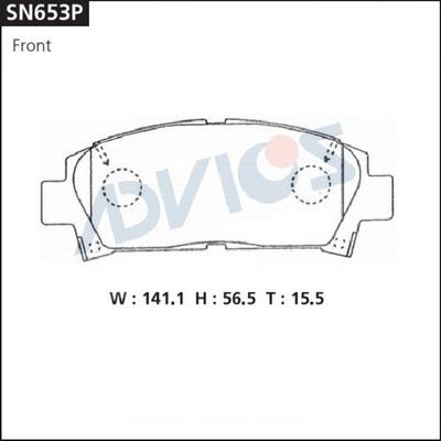 Advics SN653P - Kit de plaquettes de frein, frein à disque cwaw.fr