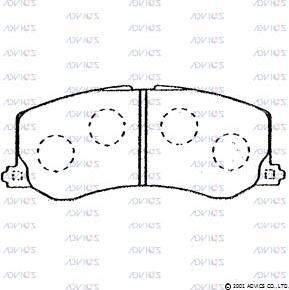 Advics SN652P - Kit de plaquettes de frein, frein à disque cwaw.fr