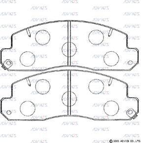 Ashuki 1080-5702 - Kit de plaquettes de frein, frein à disque cwaw.fr