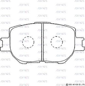 Advics SN680 - Kit de plaquettes de frein, frein à disque cwaw.fr