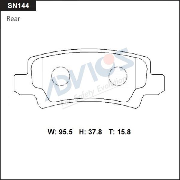 Advics SN144 - Kit de plaquettes de frein, frein à disque cwaw.fr