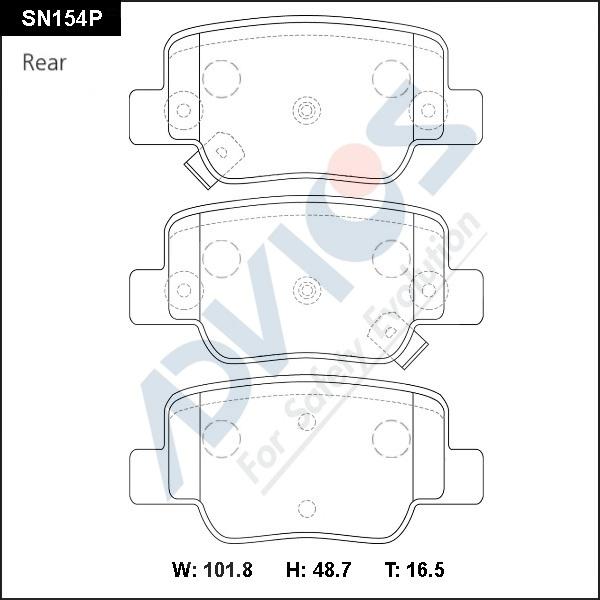 Advics SN154P - Kit de plaquettes de frein, frein à disque cwaw.fr