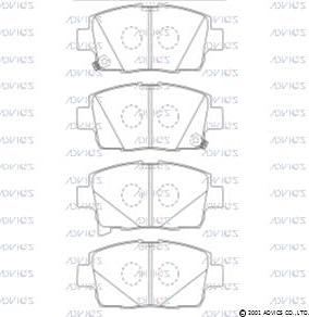 Advics SN130P - Kit de plaquettes de frein, frein à disque cwaw.fr