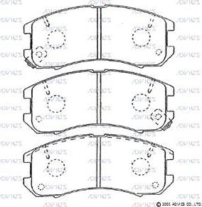 Advics SN848P - Kit de plaquettes de frein, frein à disque cwaw.fr