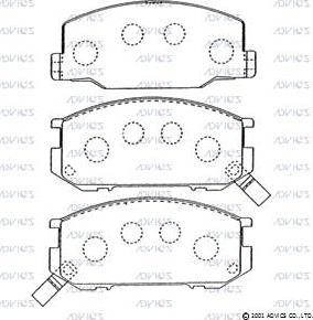 Advics SN825P - Kit de plaquettes de frein, frein à disque cwaw.fr