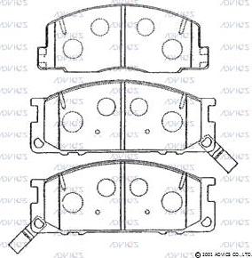 Advics SN826P - Kit de plaquettes de frein, frein à disque cwaw.fr