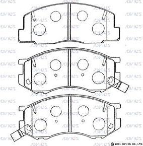 Advics SN827P - Kit de plaquettes de frein, frein à disque cwaw.fr