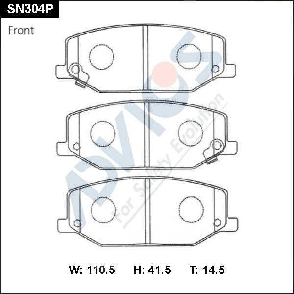 Advics SN304P - Kit de plaquettes de frein, frein à disque cwaw.fr