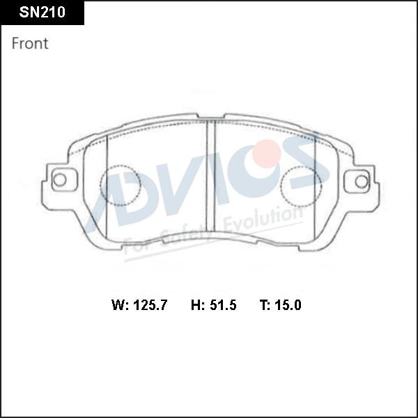 Advics SN210 - Kit de plaquettes de frein, frein à disque cwaw.fr