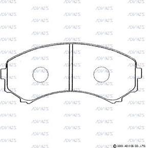 Advics SN281P - Kit de plaquettes de frein, frein à disque cwaw.fr