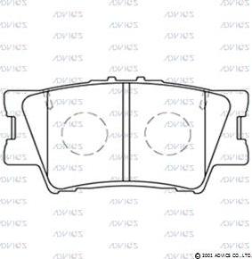 Advics SN221 - Kit de plaquettes de frein, frein à disque cwaw.fr