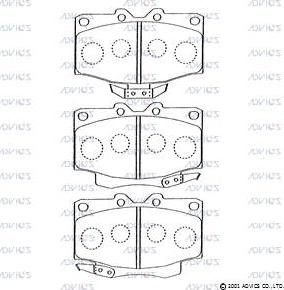 Advics SN274P - Kit de plaquettes de frein, frein à disque cwaw.fr