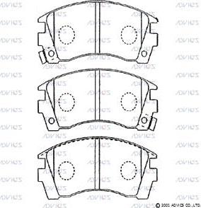 Advics SN798P - Kit de plaquettes de frein, frein à disque cwaw.fr