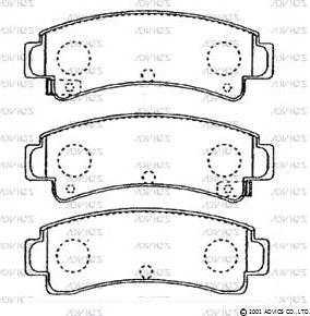 Advics SN792P - Kit de plaquettes de frein, frein à disque cwaw.fr