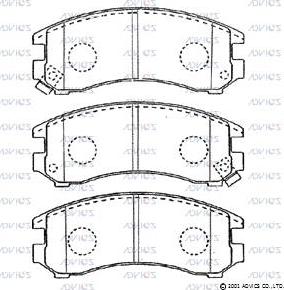 Advics SN760P - Kit de plaquettes de frein, frein à disque cwaw.fr