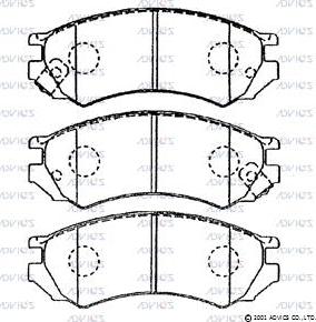 Advics SN783P - Kit de plaquettes de frein, frein à disque cwaw.fr