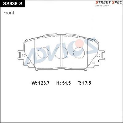 Advics SS939-S - Kit de plaquettes de frein, frein à disque cwaw.fr