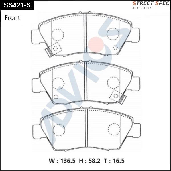 Advics SS421-S - Kit de plaquettes de frein, frein à disque cwaw.fr