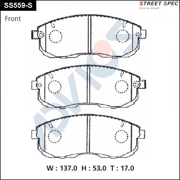 Advics SS559-S - Kit de plaquettes de frein, frein à disque cwaw.fr