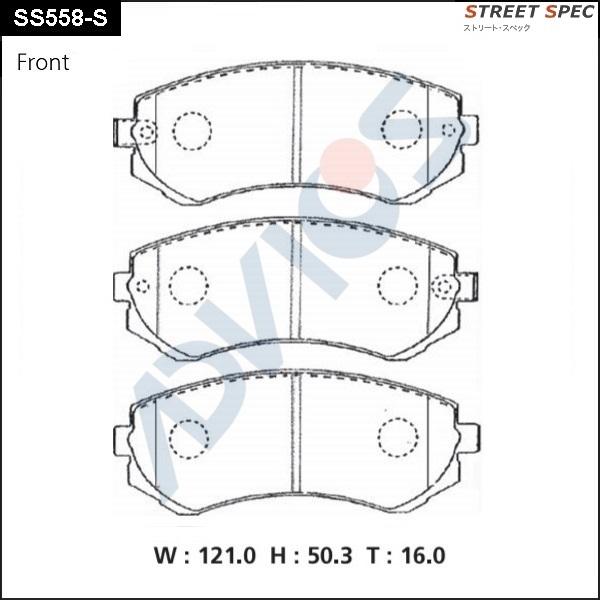 Advics SS558-S - Kit de plaquettes de frein, frein à disque cwaw.fr