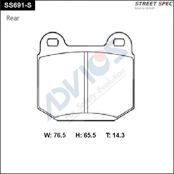 Advics SS691-S - Kit de plaquettes de frein, frein à disque cwaw.fr