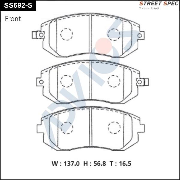 Advics SS692-S - Kit de plaquettes de frein, frein à disque cwaw.fr