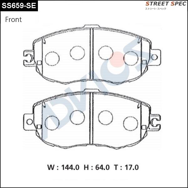 Advics SS659-SE - Kit de plaquettes de frein, frein à disque cwaw.fr