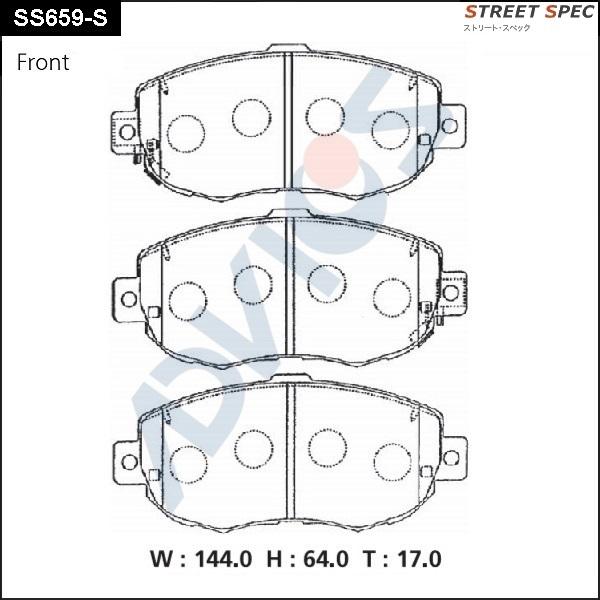 Advics SS659-S - Kit de plaquettes de frein, frein à disque cwaw.fr