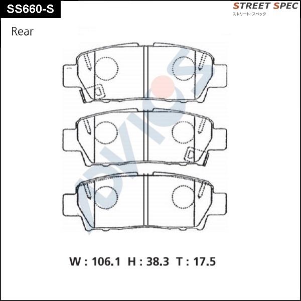 Advics SS660-S - Kit de plaquettes de frein, frein à disque cwaw.fr