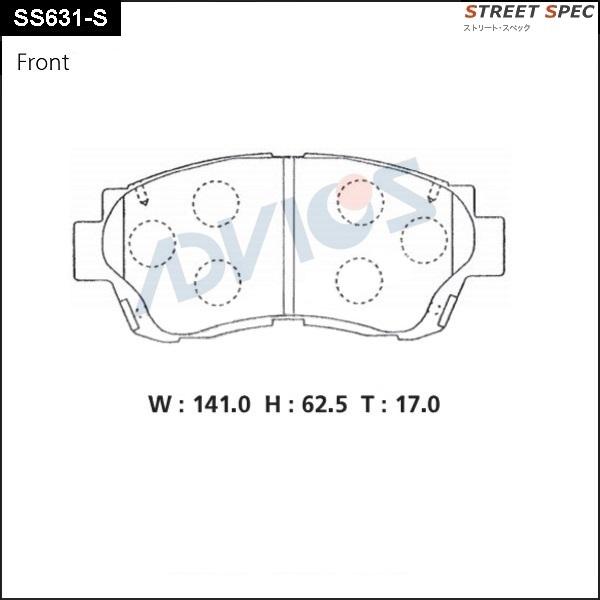 Advics SS631-S - Kit de plaquettes de frein, frein à disque cwaw.fr