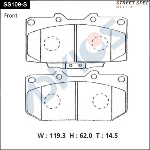 Advics SS109-S - Kit de plaquettes de frein, frein à disque cwaw.fr