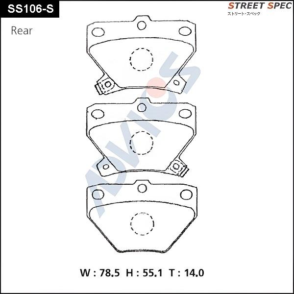 Advics SS106-S - Kit de plaquettes de frein, frein à disque cwaw.fr