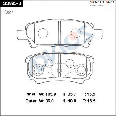 Advics SS895-S - Kit de plaquettes de frein, frein à disque cwaw.fr