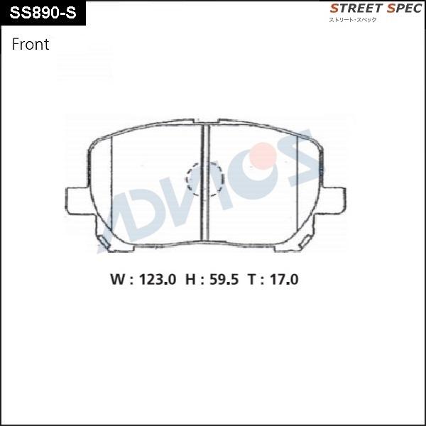 Advics SS890-S - Kit de plaquettes de frein, frein à disque cwaw.fr