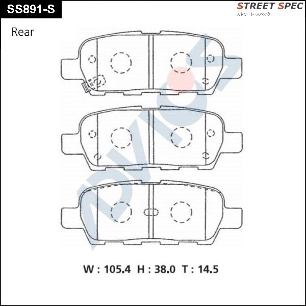 Advics SS891-S - Kit de plaquettes de frein, frein à disque cwaw.fr