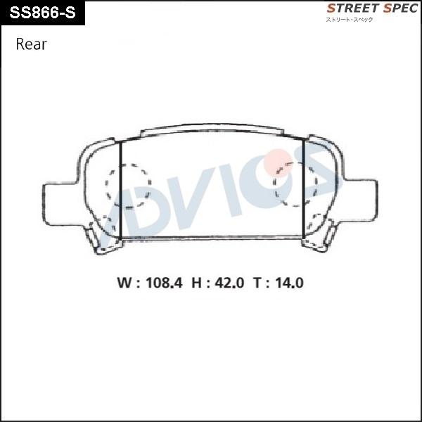 Advics SS866-S - Kit de plaquettes de frein, frein à disque cwaw.fr