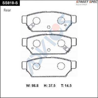 Advics SS818-S - Kit de plaquettes de frein, frein à disque cwaw.fr