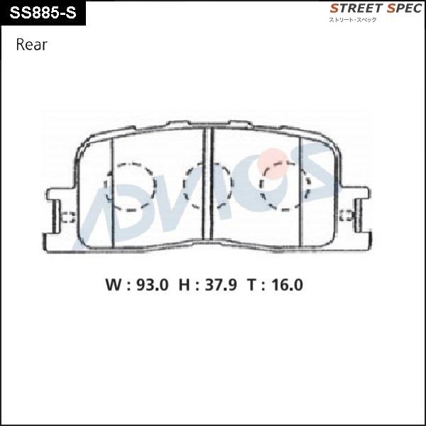 Advics SS885-S - Kit de plaquettes de frein, frein à disque cwaw.fr